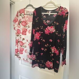 2 LuLaRoe tops for $15 good condition